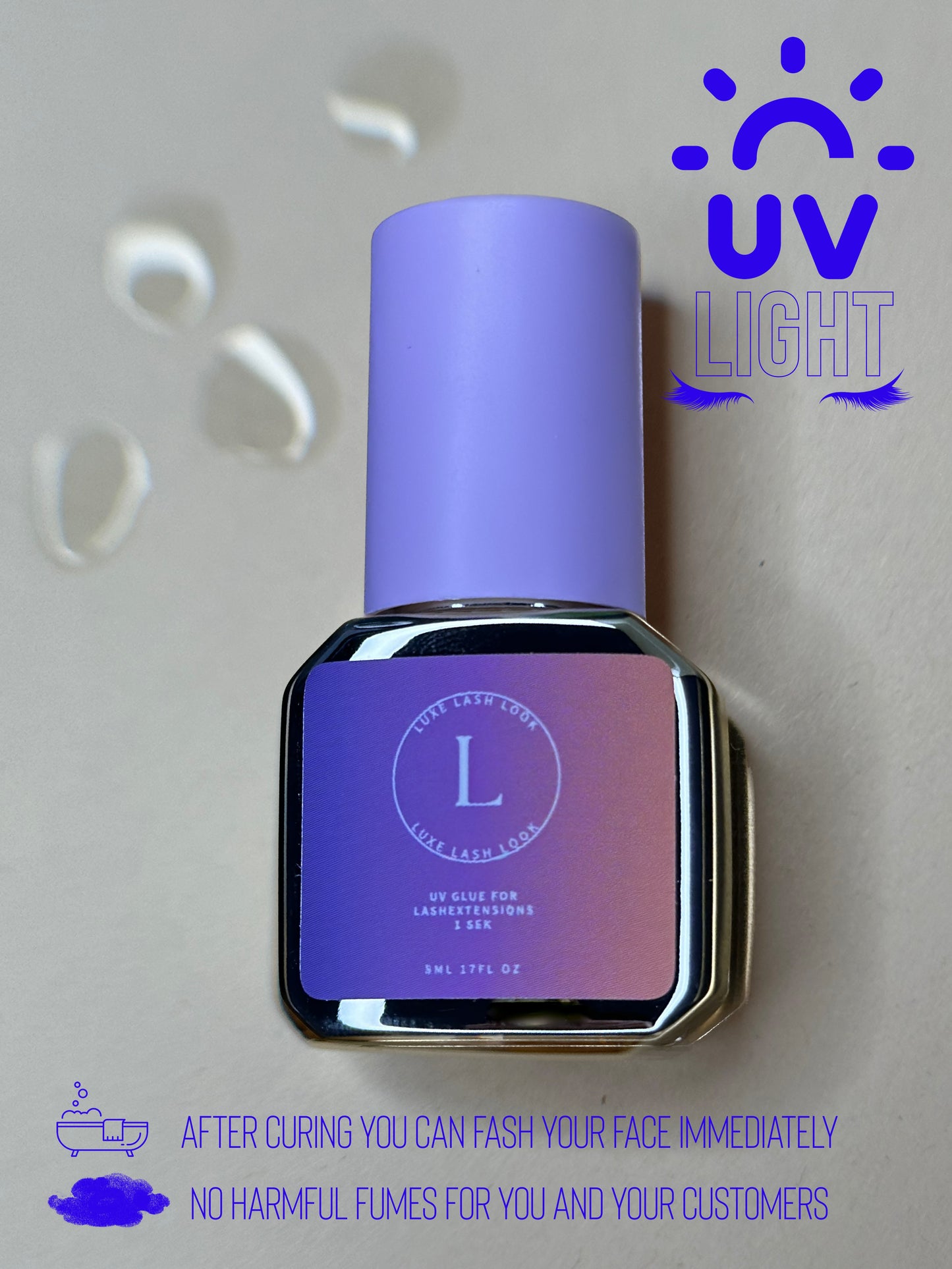 UV Wimpernkleber 1 s Trocknungszeit UV Lash Glue 5ml